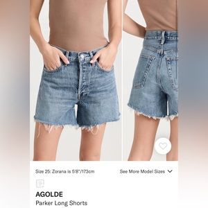 Agolde Parker Long Shorts - size 28.
